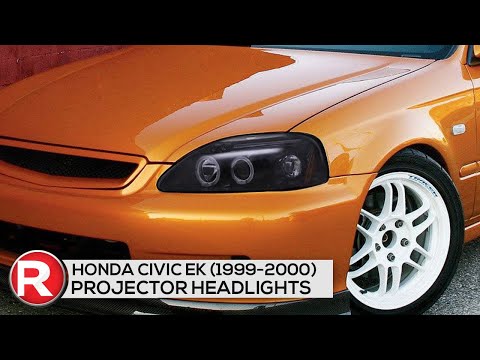 DIY Install + Demo: Spec-D Projector Headlights Honda Civic EK (99-00) Dual Halo LED - Black/Chrome