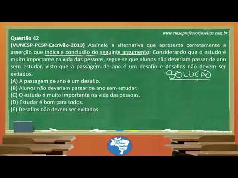 QUESTÃO 42   LÓGICA   VUNESP