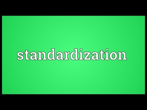 image-What is the best definition of standardization?
