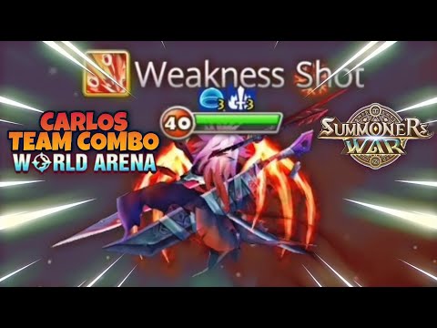 Carlos Team Combo in World Arena - Summoners War