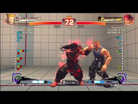 Blue emblem (Guile) vs Majorboy19 (Evil Ryu)