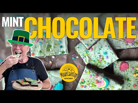 St. Patrick’s Day Mint Chocolate Sugar Cookie Bars Recipe | Mountaintop Kitchen