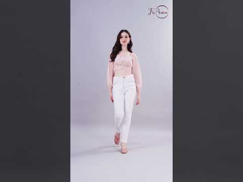 Feaura Women Beige Chiffon Top With Bow