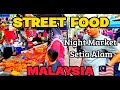 [4K] Malaysia Street Food Night Market. Setia Alam Pasar Malam 2023 Part-1 Muslim Stall 马来西亚夜市美食
