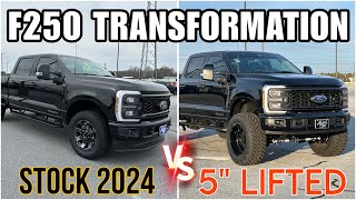 5 LIFTED on 38s!! 2024 Ford F250 Lariat EVEREST Before & After