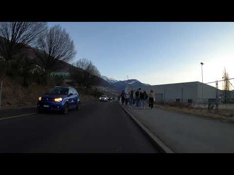 Ascona Direction Locarno, New Bus Line, and new Brige 19.01.2021