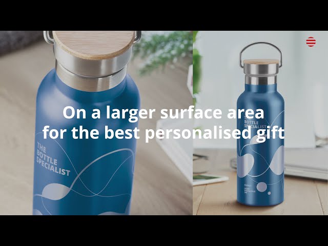 Vídeo relacionado con Regalo Grabado - Botella Térmica Personalizada | Mantiene Caliente 12H y Frío 24H | Doble Pared | Grabado Láser Permanente | Anilla y Mosquetón | 500ml | Color (Negro)
