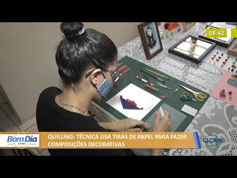 Quilling usa tiras de papel para fazer composições decorativas 07 01 2022