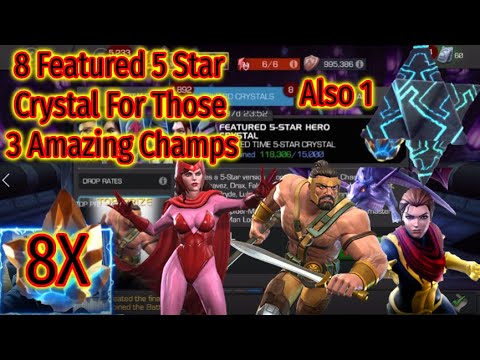 8 Tries For 5 Star Hercules, Kitty Pryde And OG Scarlet! & One 6 Star! | Marvel Contest Of Champions