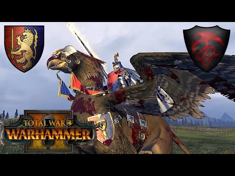 THE FLYING TANKS! Royal Hippogryph Knights. Bretonnia Vs Vampire Counts. Total War Warhammer 2, MP