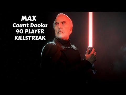 MAX Count Dooku Gameplay //90 Player killstreak