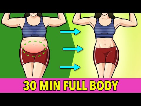 30 Min NO JUMPING Full Body Exercises: Burn Fat
