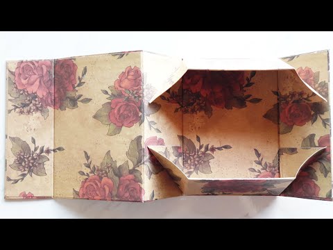 Caixa dobrável de papel com fecho magnético de LUXO | Caixa Plana | Cartonagem & Diy | matheusdovale