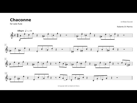 Roberto Di Marino - Chaconne for Solo Flute