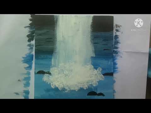 Acrelic/waterfall painting/Smashing samanyu