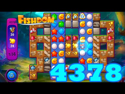 Fishdom Level 4378 HD Walkthrough | 3 - match puzzle | gameplay | android | GameGo Game | IOS