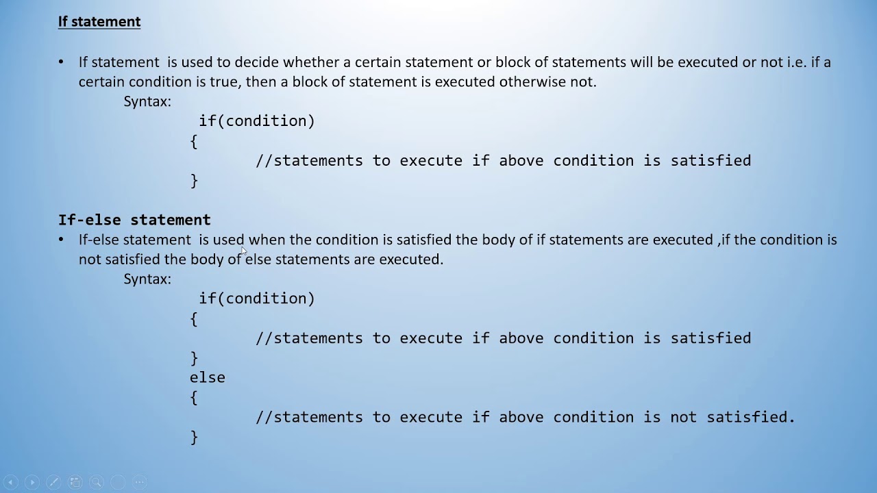 7  Decision Making in C