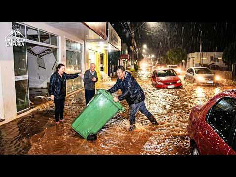CAOS em Sananduva (RS): Temporal INUNDA Centro da Cidade e Água invade Lojas