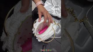 Beautiful white Rose Crochet bag design 😍🤍 #crochet #crochetpatterns #shorts