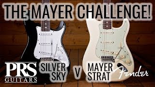Video thumbnail for John Mayer Challenge! Fender John Mayer Strat v PRS Silver Sky by Peach Guitars