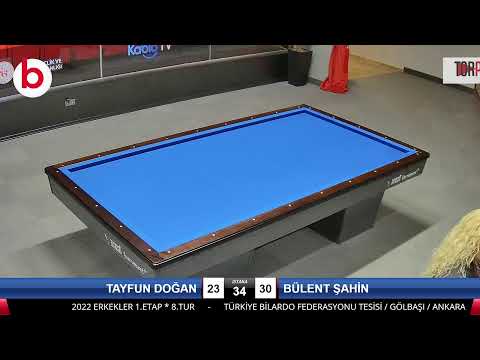 TAYFUN DOĞAN & BÜLENT ŞAHİN Bilardo Maçı - 2022 ERKEKLER 1.ETAP-8.TUR