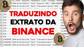 COMO ENTENDER O EXTRATO DA BINANCE PARA O IMPOSTO DE RENDA