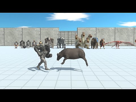 MUTANT PRIMATES WITH OLD GORO VS FANTASY + MODERN MAMMALS  - Animal Revolt Battle Simulator
