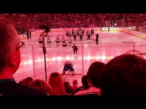 Toronto Maple Leafs vs Winnipeg Jets National Anthem MTS Centre