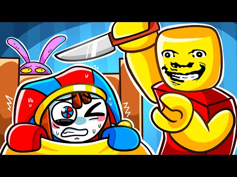 Pomni SURVIVED CRAZY DAD on Roblox!