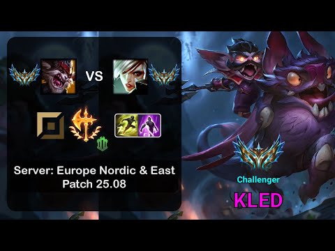 Kled Top vs Riven - NA Challenger - Patch 25.08