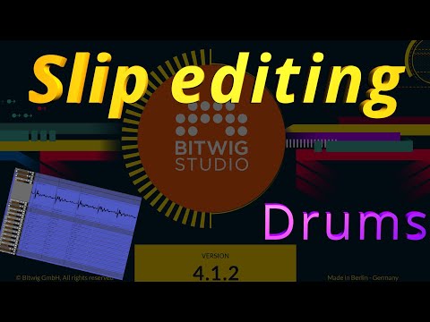 Slip editing Drums in Bitwig [GER Tutorial]
