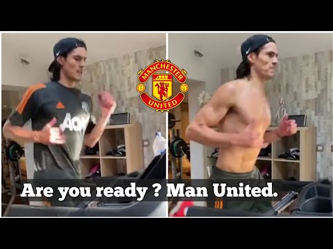 Watch Cavani's first training in Manchester United kit