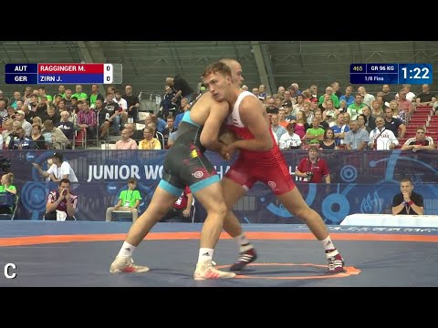 1/8 GR - 96 kg: J. ZIRN (GER) df. M. RAGGINGER (AUT) by VPO1, 2-2