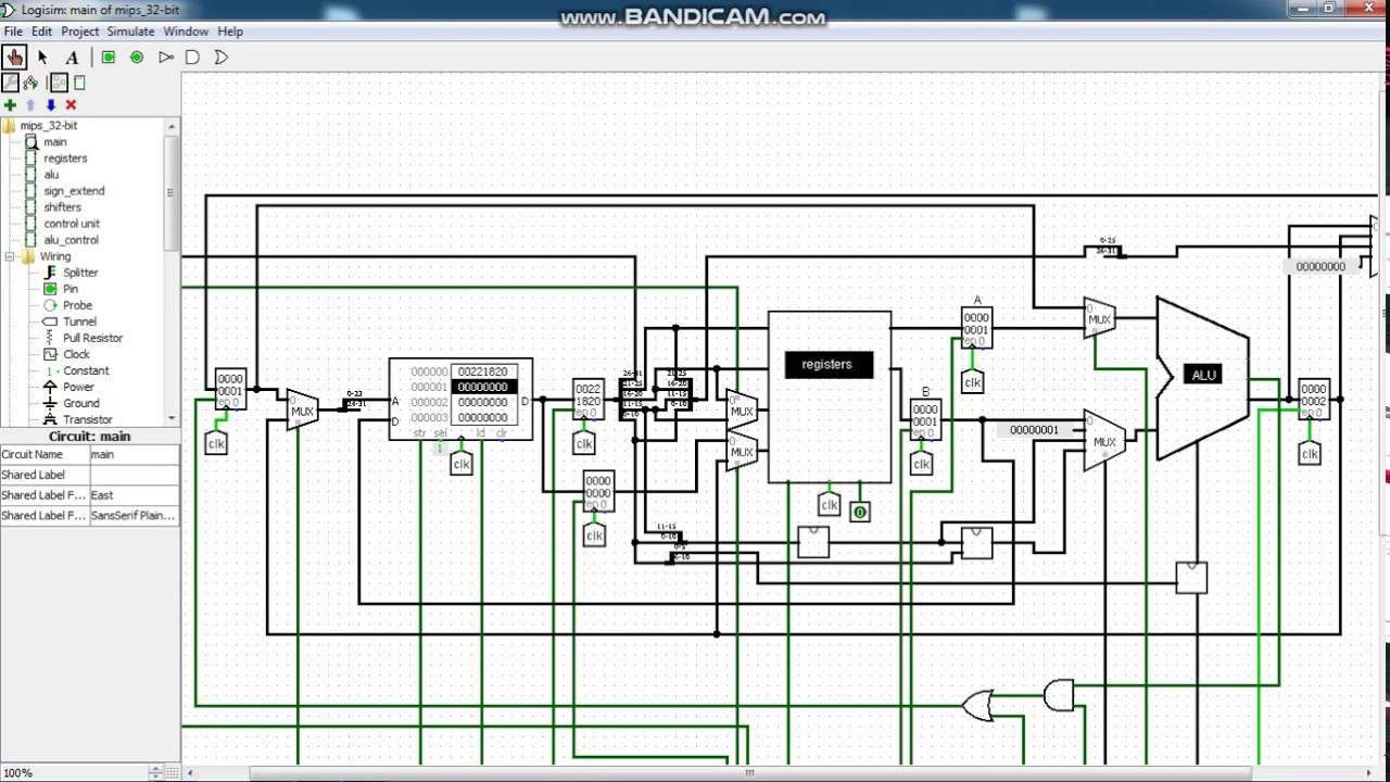 MIPS PROCESSOR ON LOGISIM