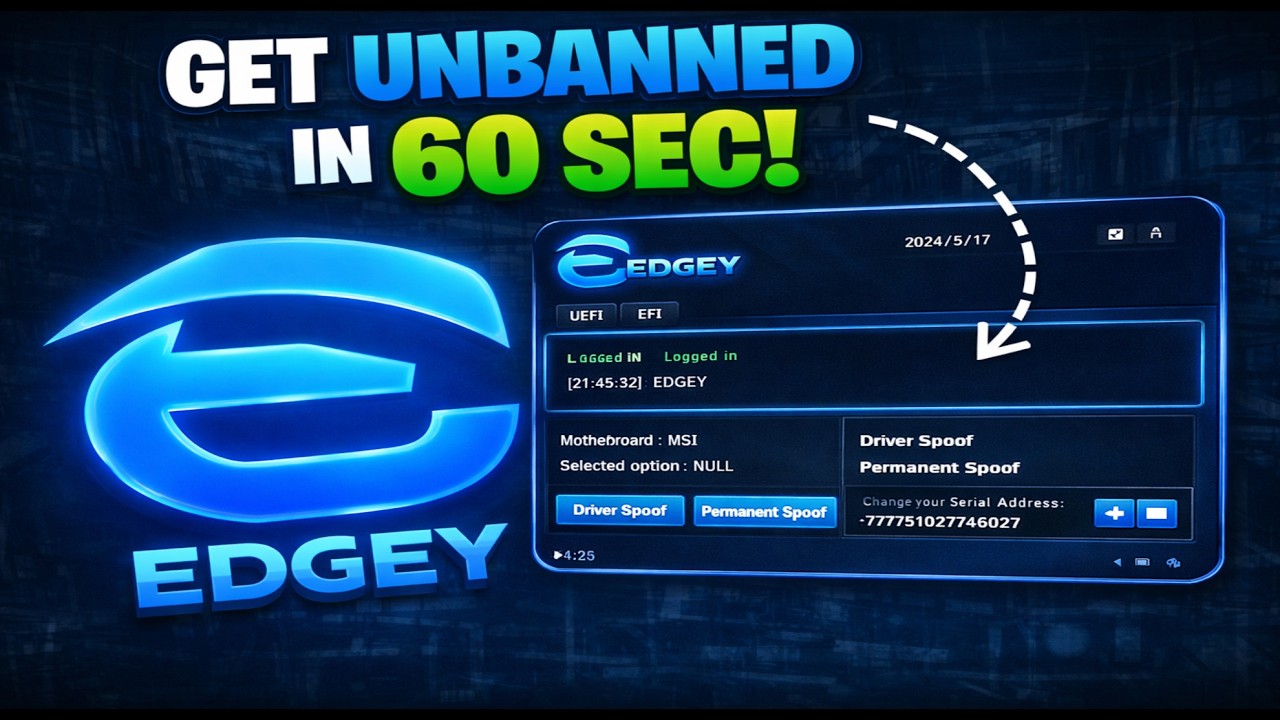 Edgey HWID Spoofer showcase