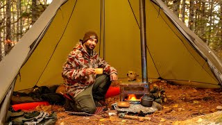 Hot Tent Camping in Lightweight Tipi Tent