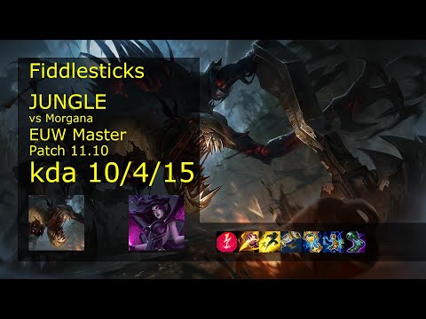 Fiddlesticks Jungle vs Morgana - EUW Master 10/4/15 Patch 11.10 Gameplay