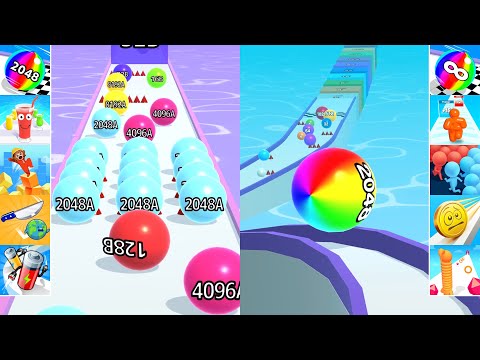 ✅ Satisfying Mobile Games - Ball Run 2048 Vs Infinity - New Update