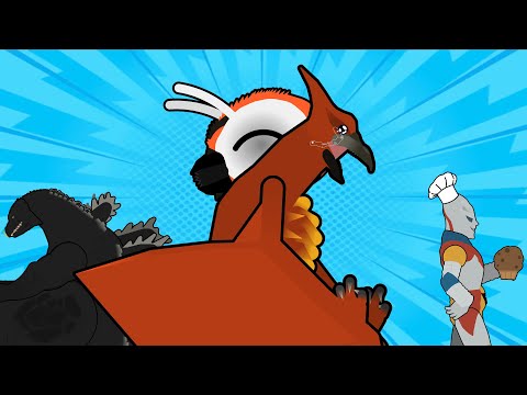 Monster Island Buddies Episode 1 “Rodan Loves Mothra” but ANIMATED in Stick Nodes