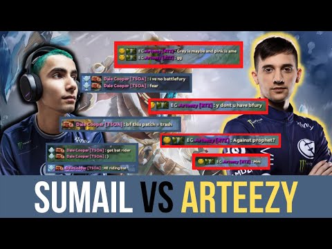 SUMAIL vs ARTEEZY CLASH OF CARRY - DOTA2 7.29 GAMEPLAY