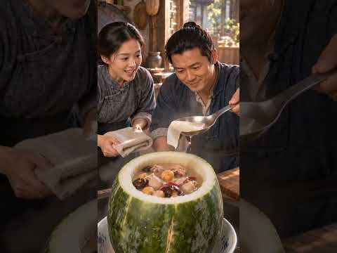 這一整鍋肉湯，她卻堅持裝進冬瓜裡 歷史依據 冬瓜盅是粵菜中的傳統夏令湯菜，核心做法是以冬瓜為容器，把湯料與上湯裝入瓜內同燉，連入味的瓜肉一起食用。廣東省商務廳網站公開資料對「八寶冬瓜盅」有相