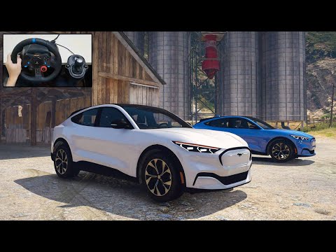 2021 Ford Mustang Mach E - GTA 5 Remastered - Logitech G29 Gameplay