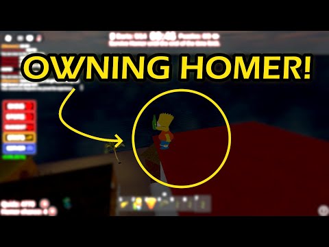 Owning Homers as bart in You VS Homer Roblox