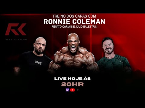 RONNIE COLEMAN NO TREINO DOS CARAS! COM RENATO CARIANI E JULIO BALESTRIN!