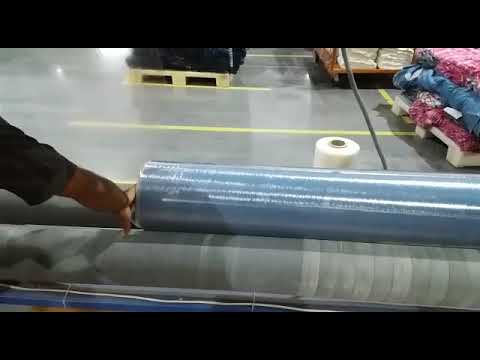 Mild steel fabric stretch wrapping machine, for textiles, au...