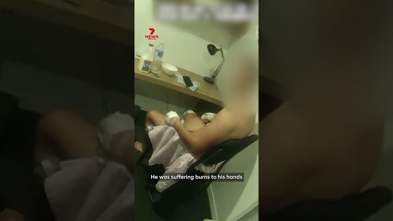 Man arrested covered in burns after alleged arson in Bundall, QLD | 7NEWS