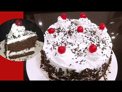 2 Egg se banaye 1 KG ka soft BLACK FOREST CAKE wo bhi Bina oven ke or kam bachat me/Amrin Jummani