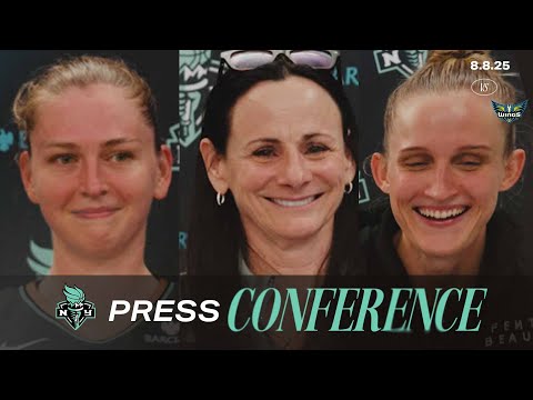 Emma Meesseman, Leonie Fiebich & Coach Sandy Brondello | Postgame Press Conference | August 8, 2025