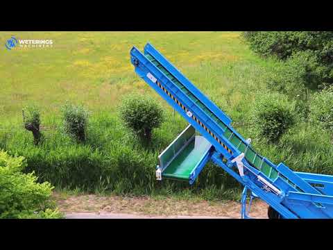Bio Hopper EXTF-SC foldable conveyor for cleaning out strawberries, raspberries, soft fruit crops