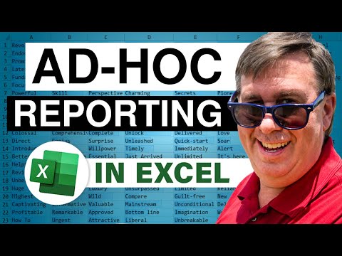 Excel - Learn How to Create an Ad-hoc Reporting Tool in Excel - Easy & Effective! - Episode 375